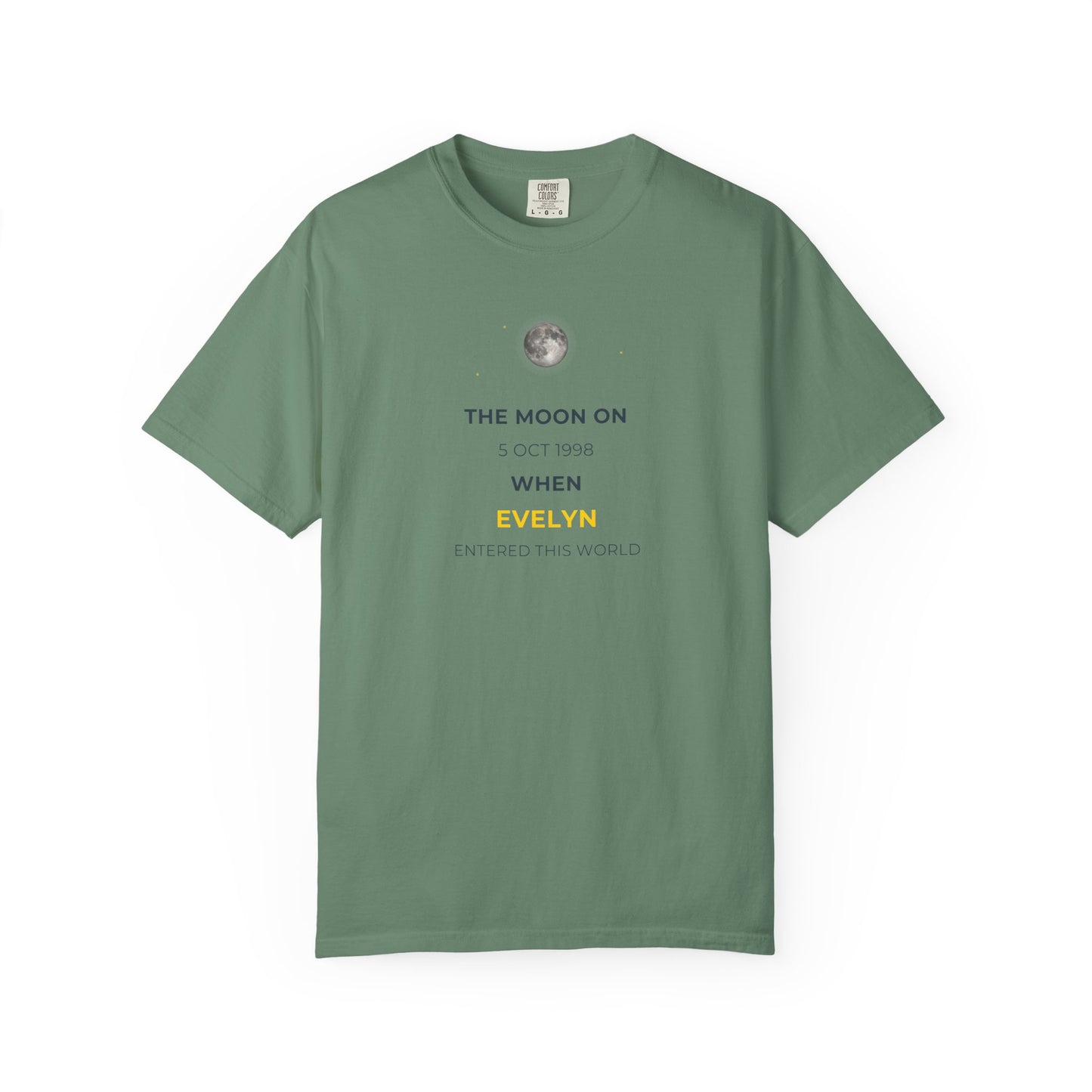 Moon Phase Birthday Gift T-Shirt, Lunar Navy