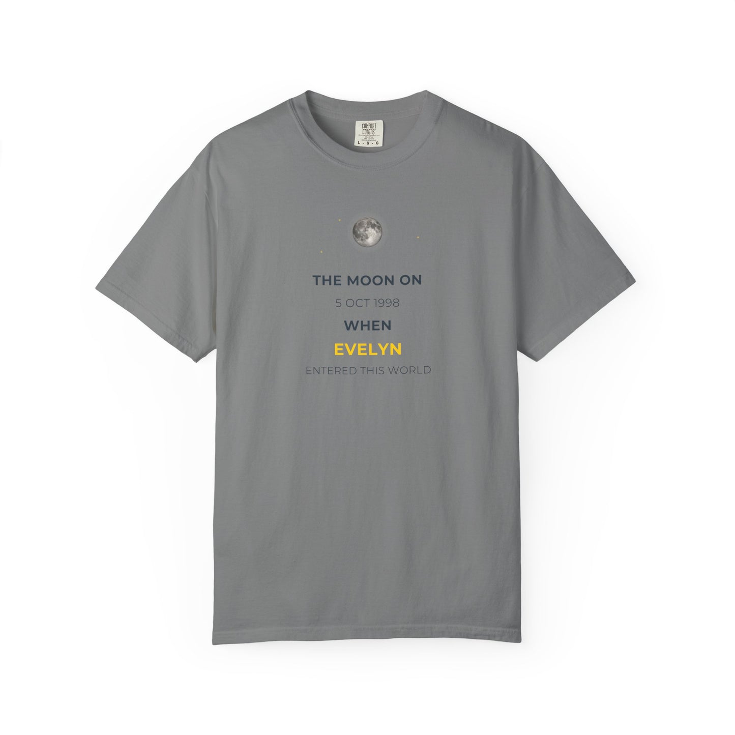 Moon Phase Birthday Gift T-Shirt, Lunar Navy