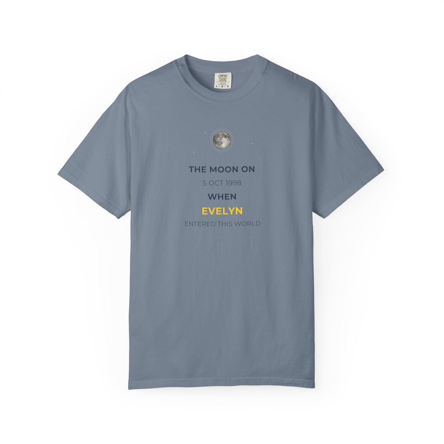 Moon Phase Birthday Gift T-Shirt, Lunar Navy