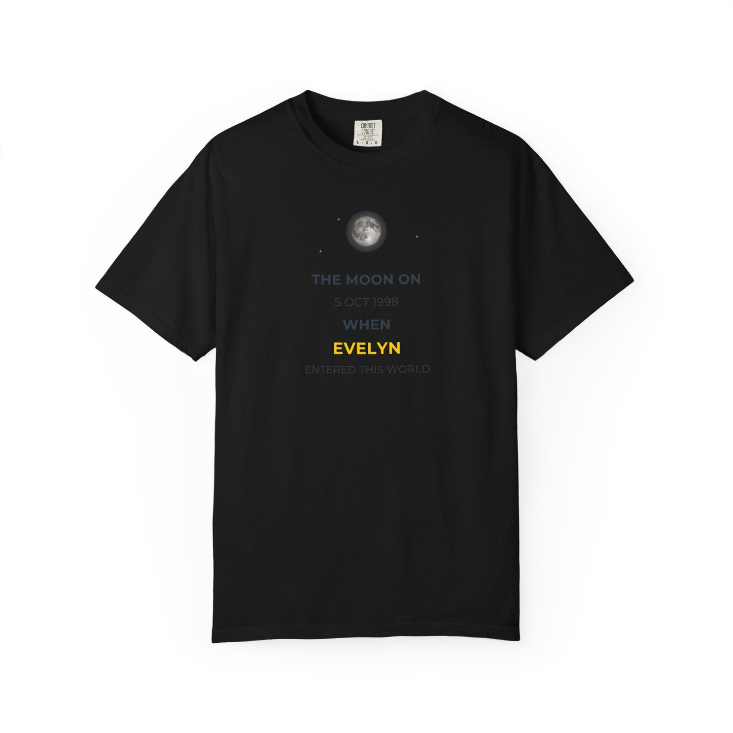 Moon Phase Birthday Gift T-Shirt, Lunar Navy