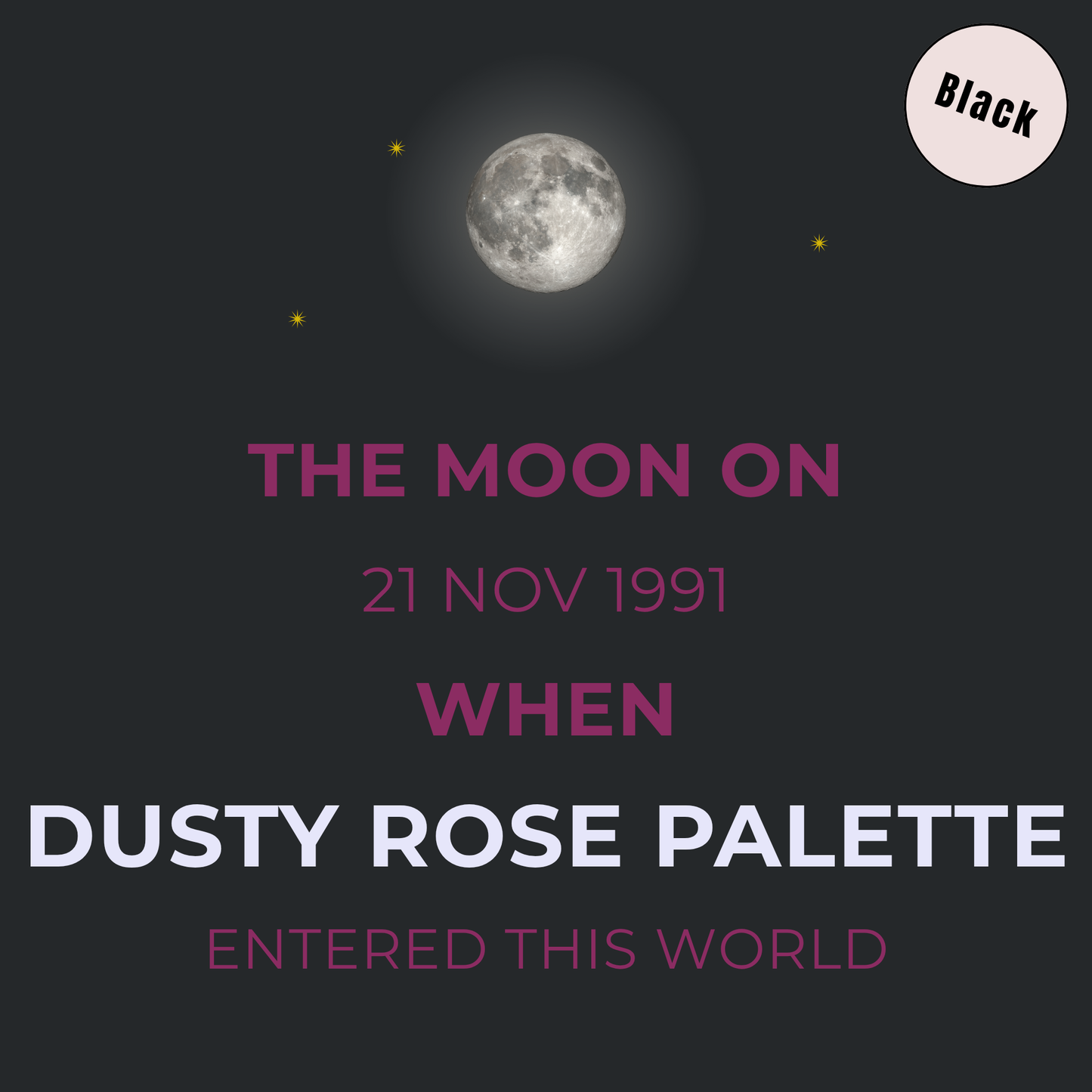 Image of the moon with text about a specific date and event.