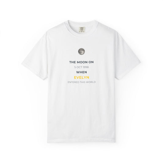 Moon Phase Birthday Gift T-Shirt, Lunar Navy