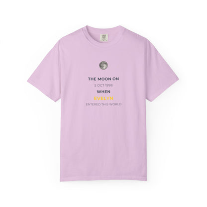 Moon Phase Birthday Gift T-Shirt, Lunar Navy