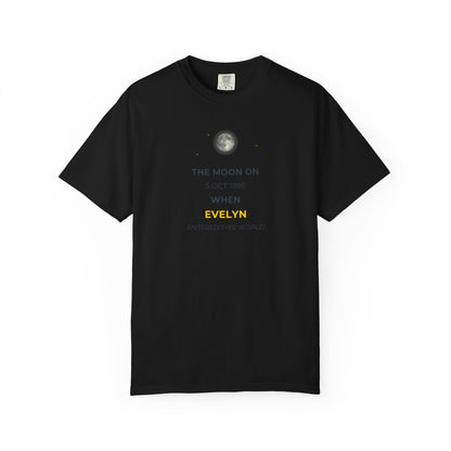 Moon Phase Birthday Gift T-Shirt, Lunar Navy