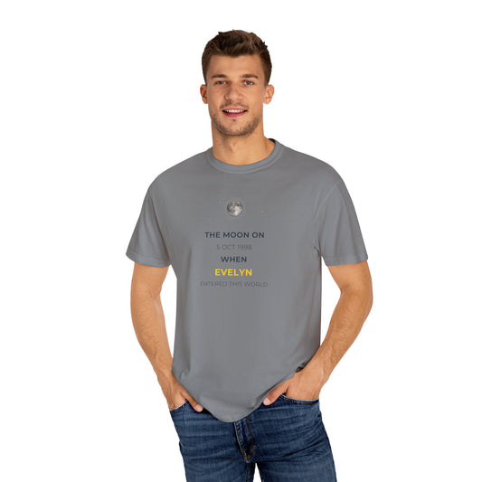 Moon Phase Birthday Gift T-Shirt, Lunar Navy